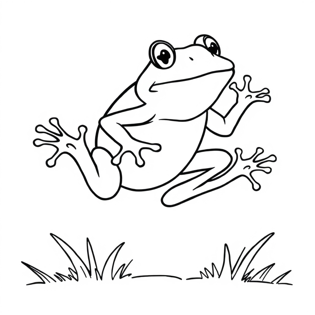 frog coloring page 6
