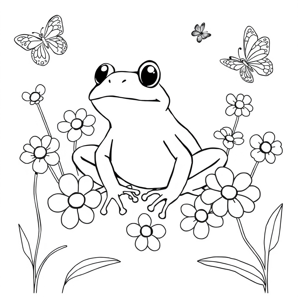frog coloring page 8