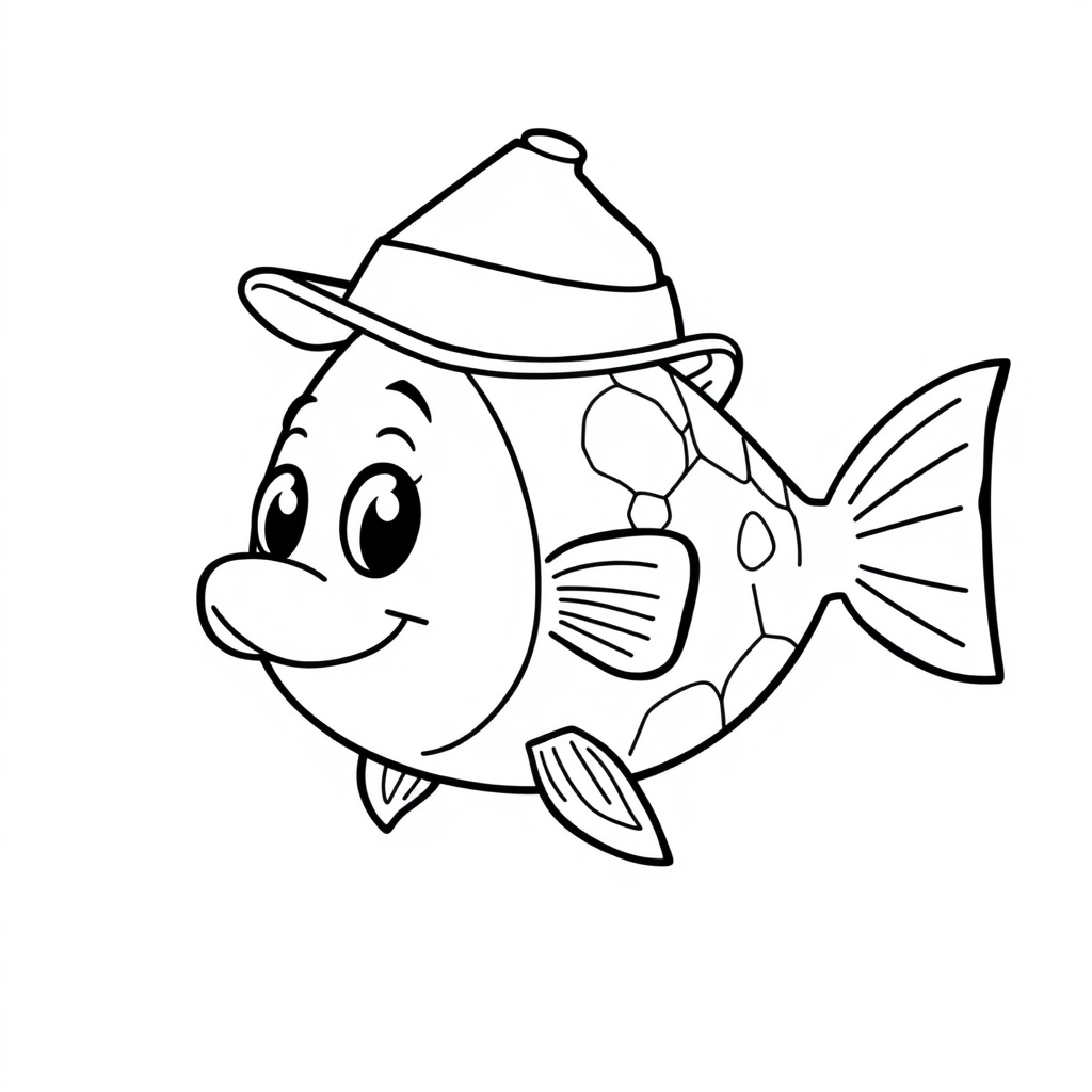 fish coloring page 7