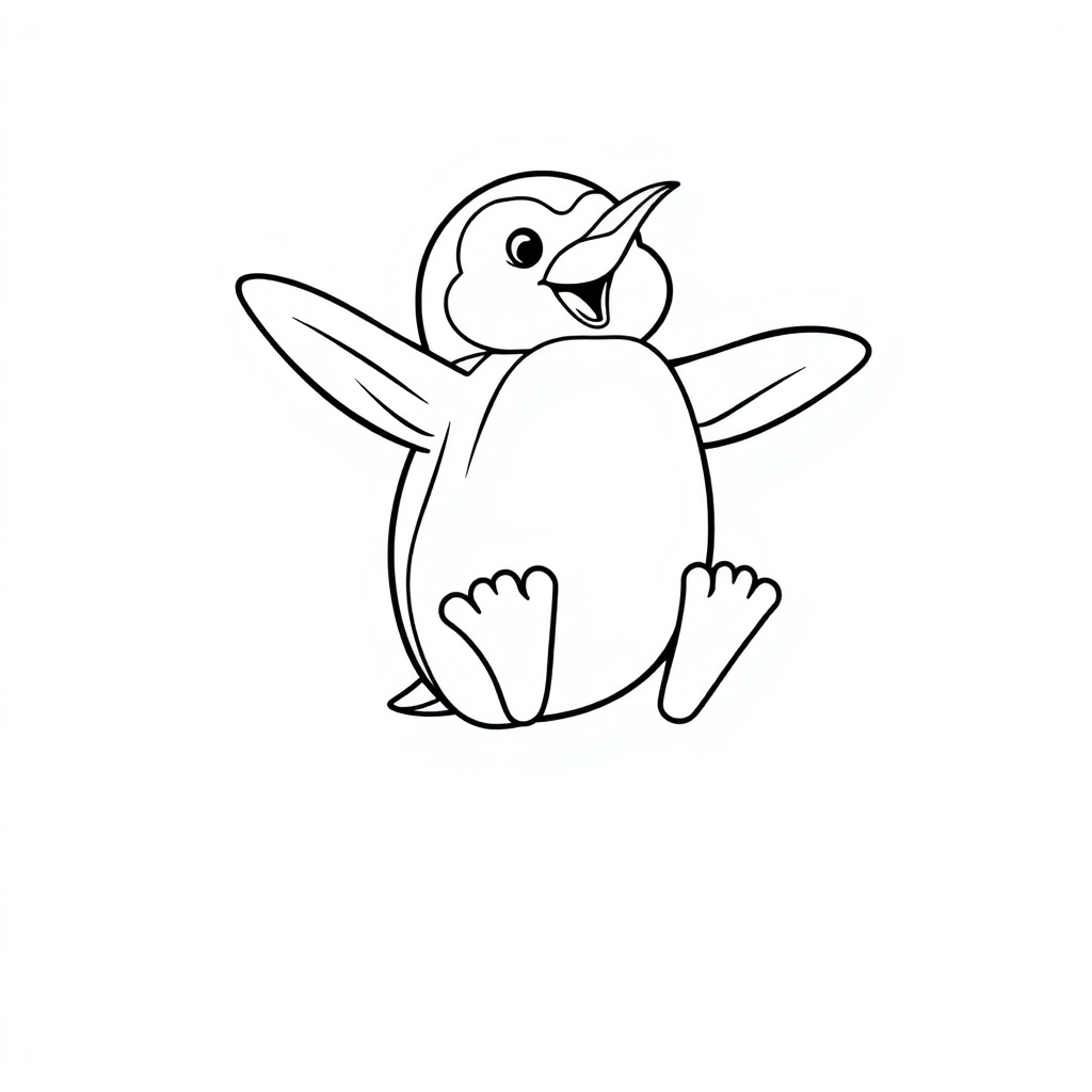 penguin coloring page 6
