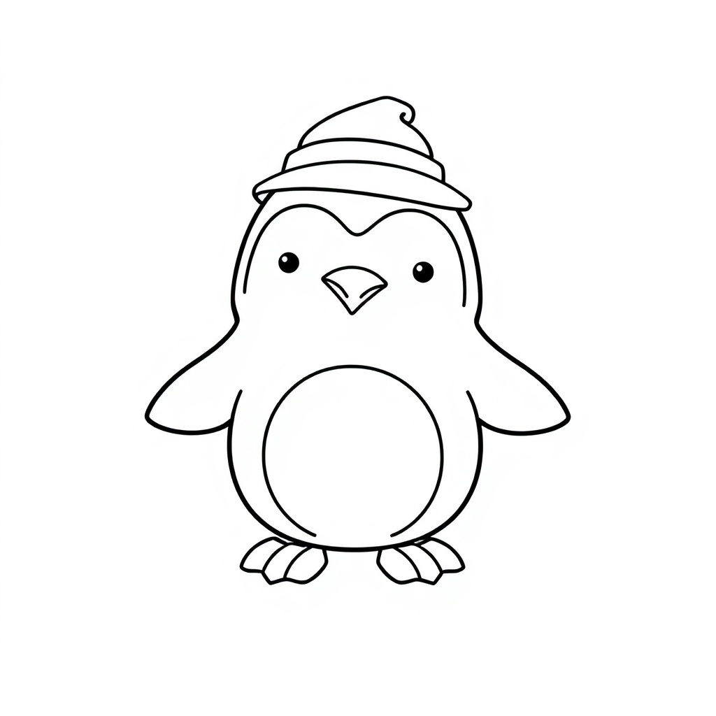 penguin coloring page 7