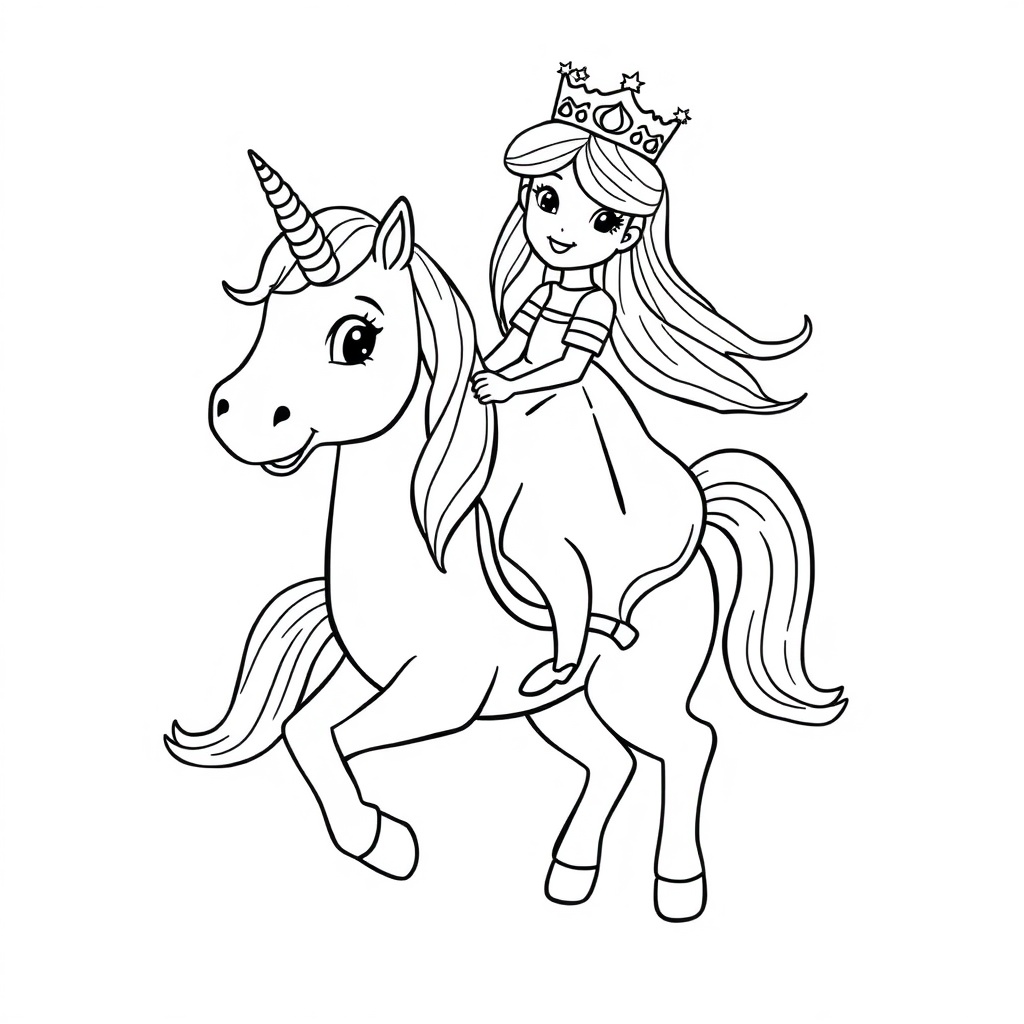 unicorn coloring page 5