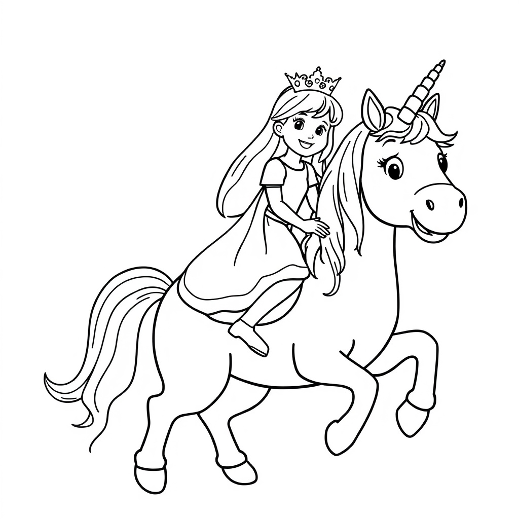 unicorn coloring page 5