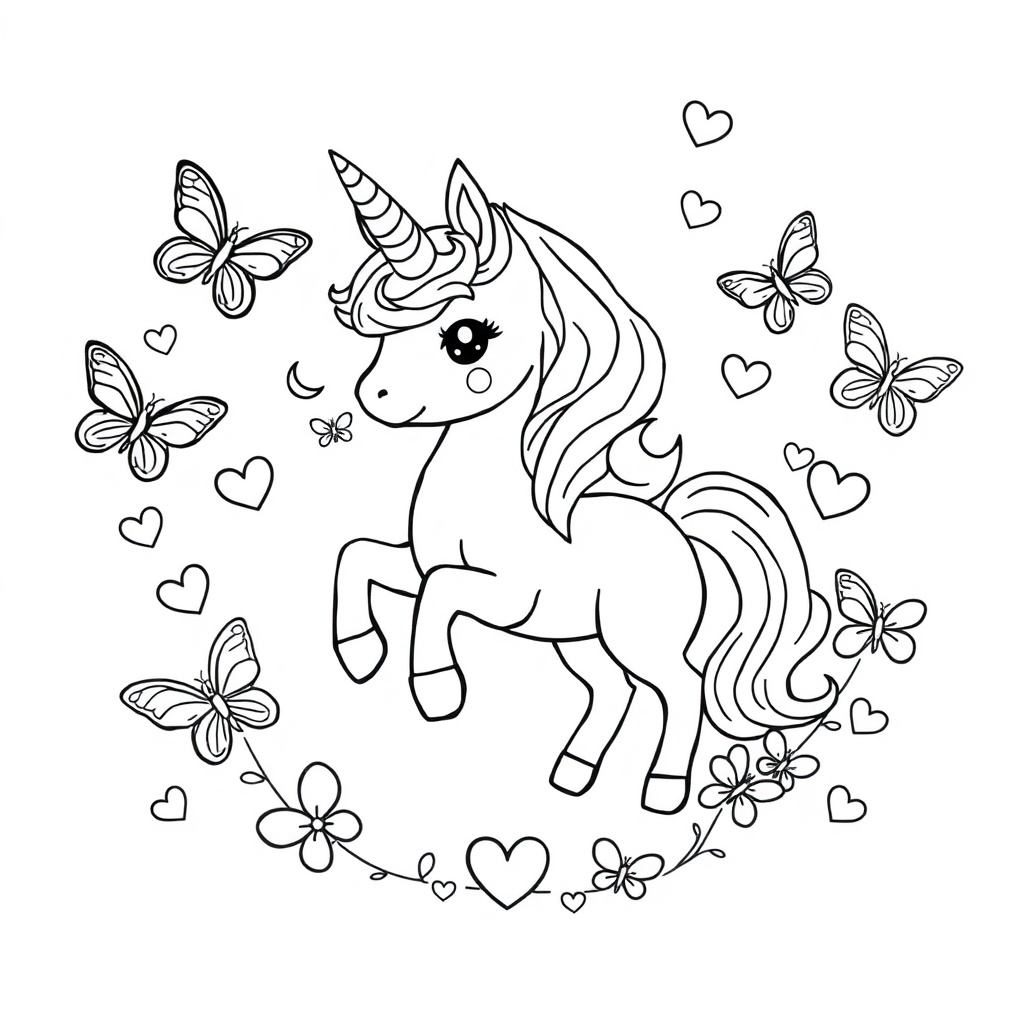 unicorn coloring page 8