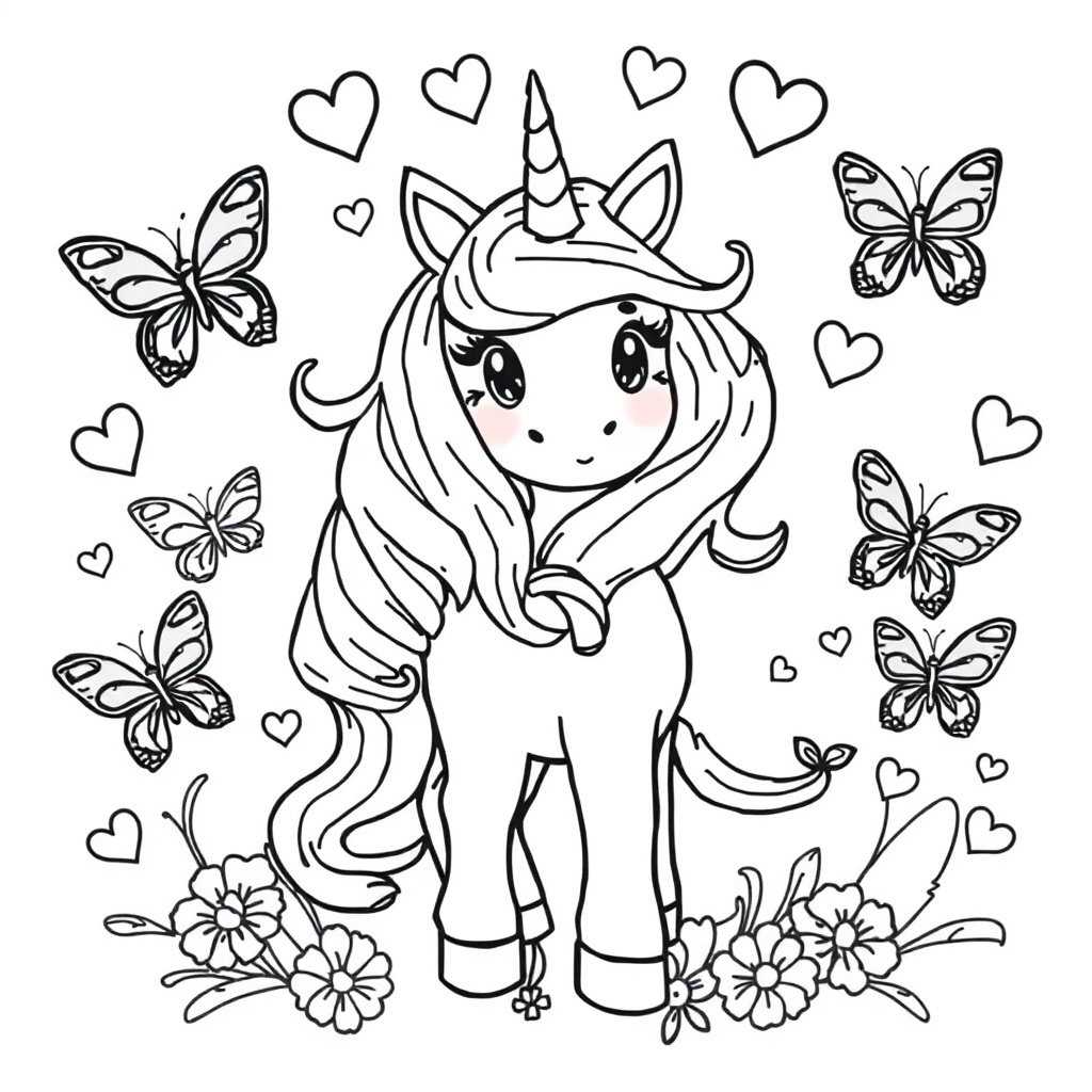 unicorn coloring page 8