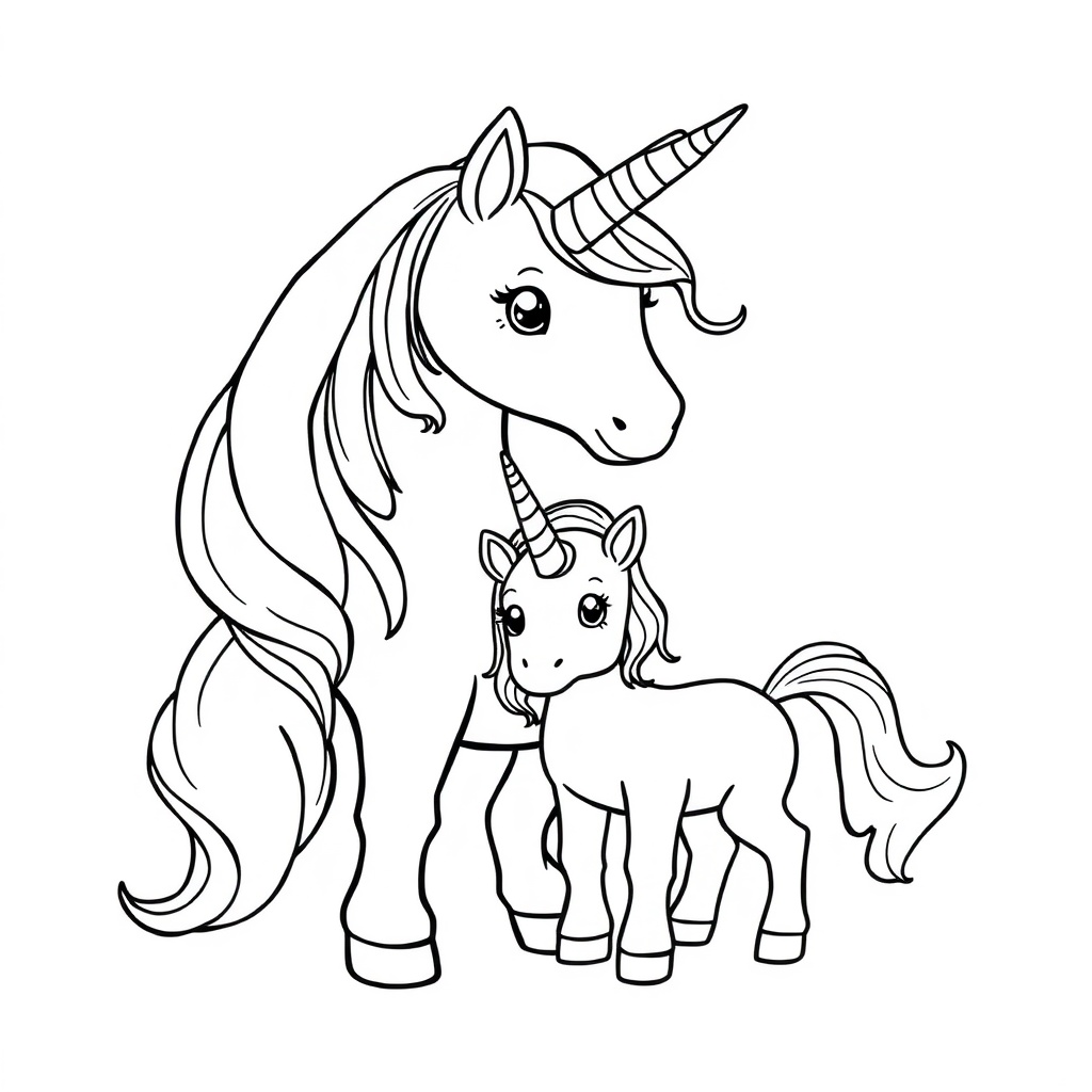 unicorn coloring page 6