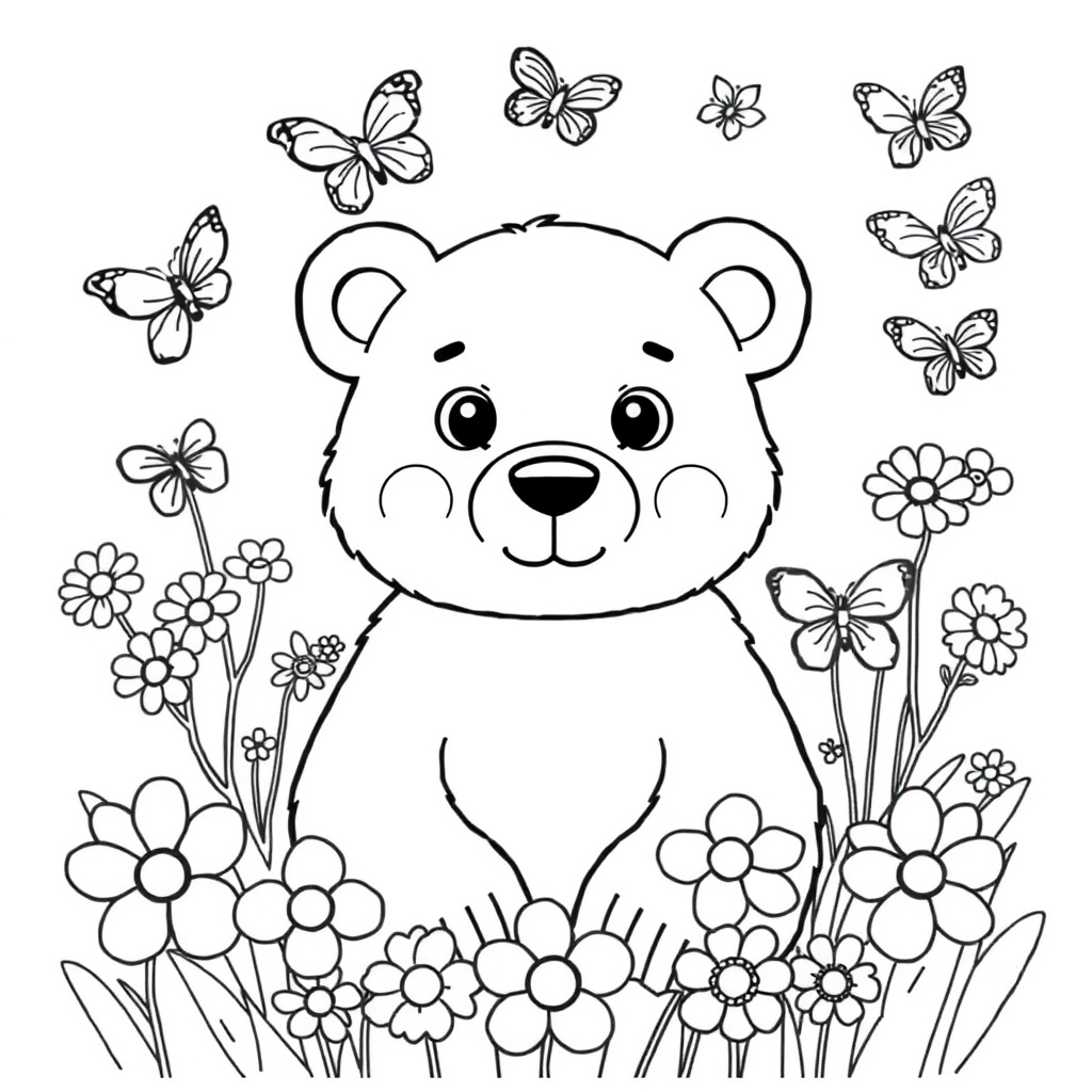 bear coloring page 8