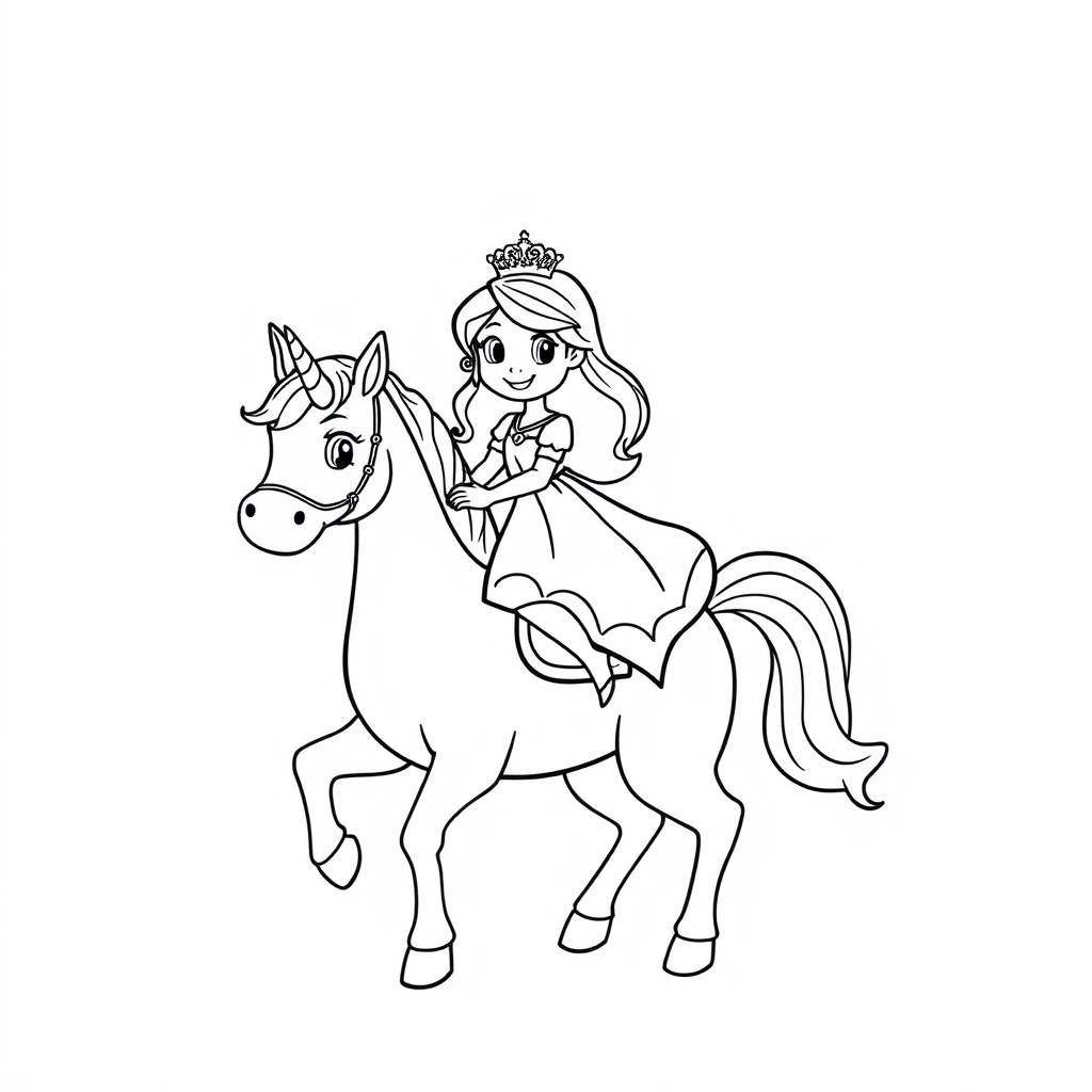 unicorn coloring page 5