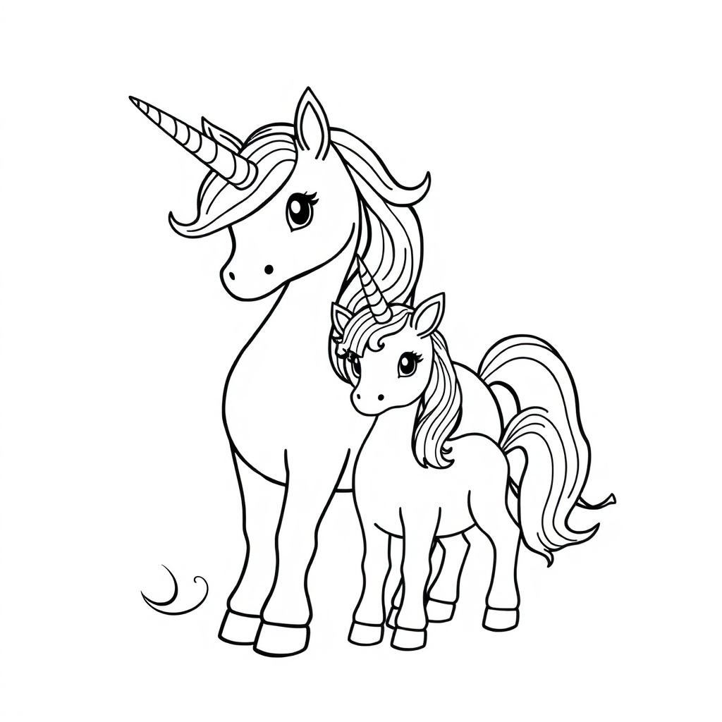 unicorn coloring page 6