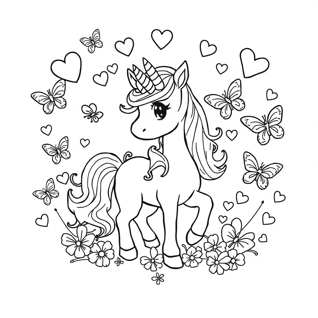 unicorn coloring page 8