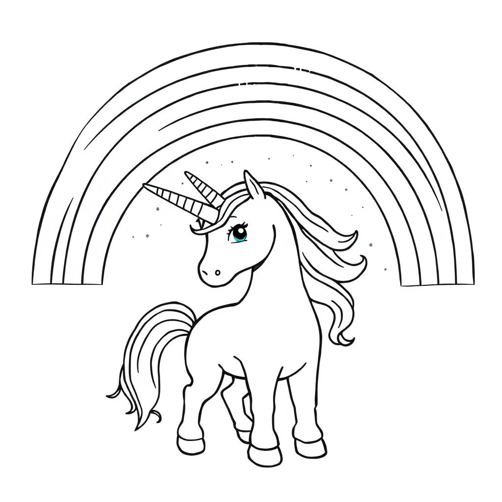 unicorn coloring page 7