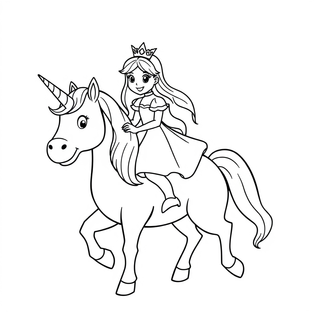 unicorn coloring page 5