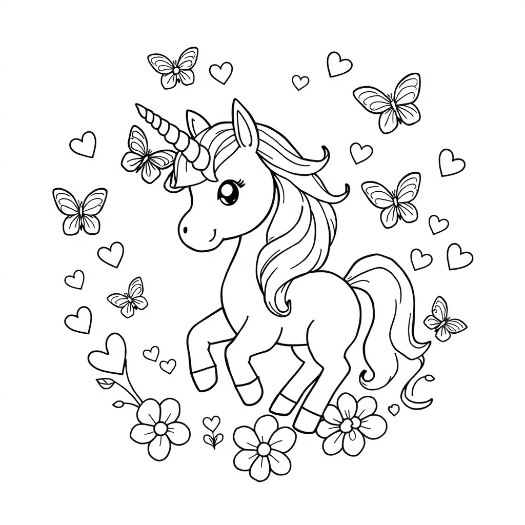 unicorn coloring page 8