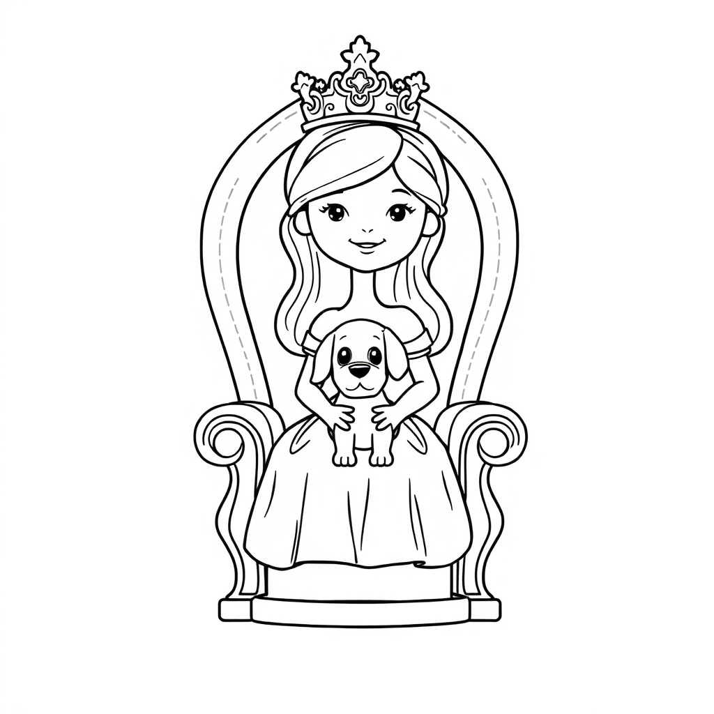 princess coloring page 8
