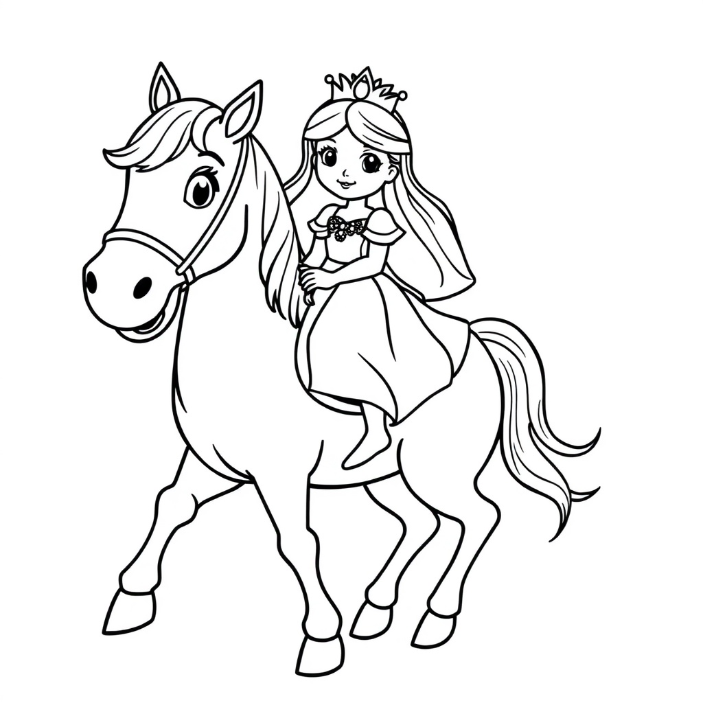 princess coloring page 5