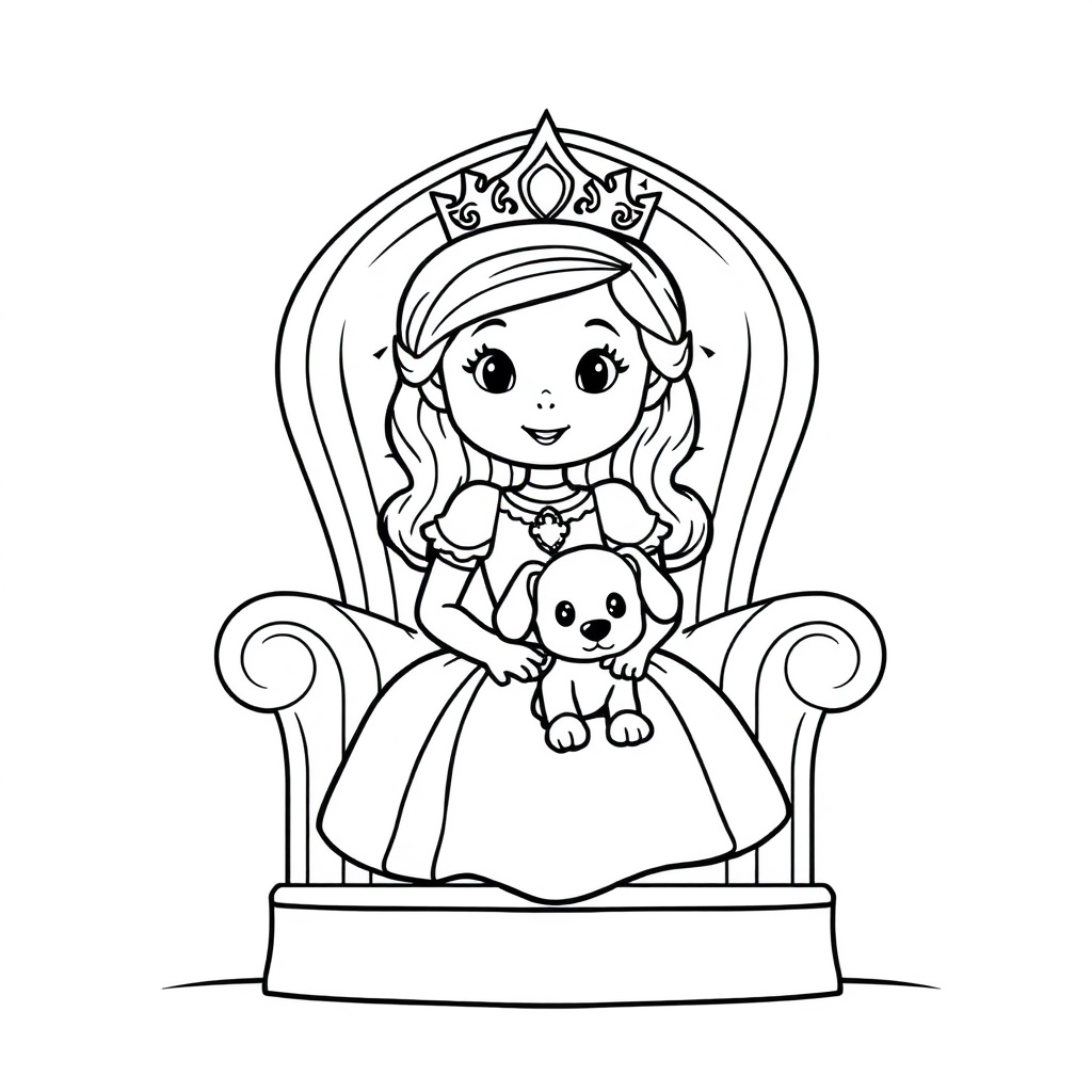 princess coloring page 8