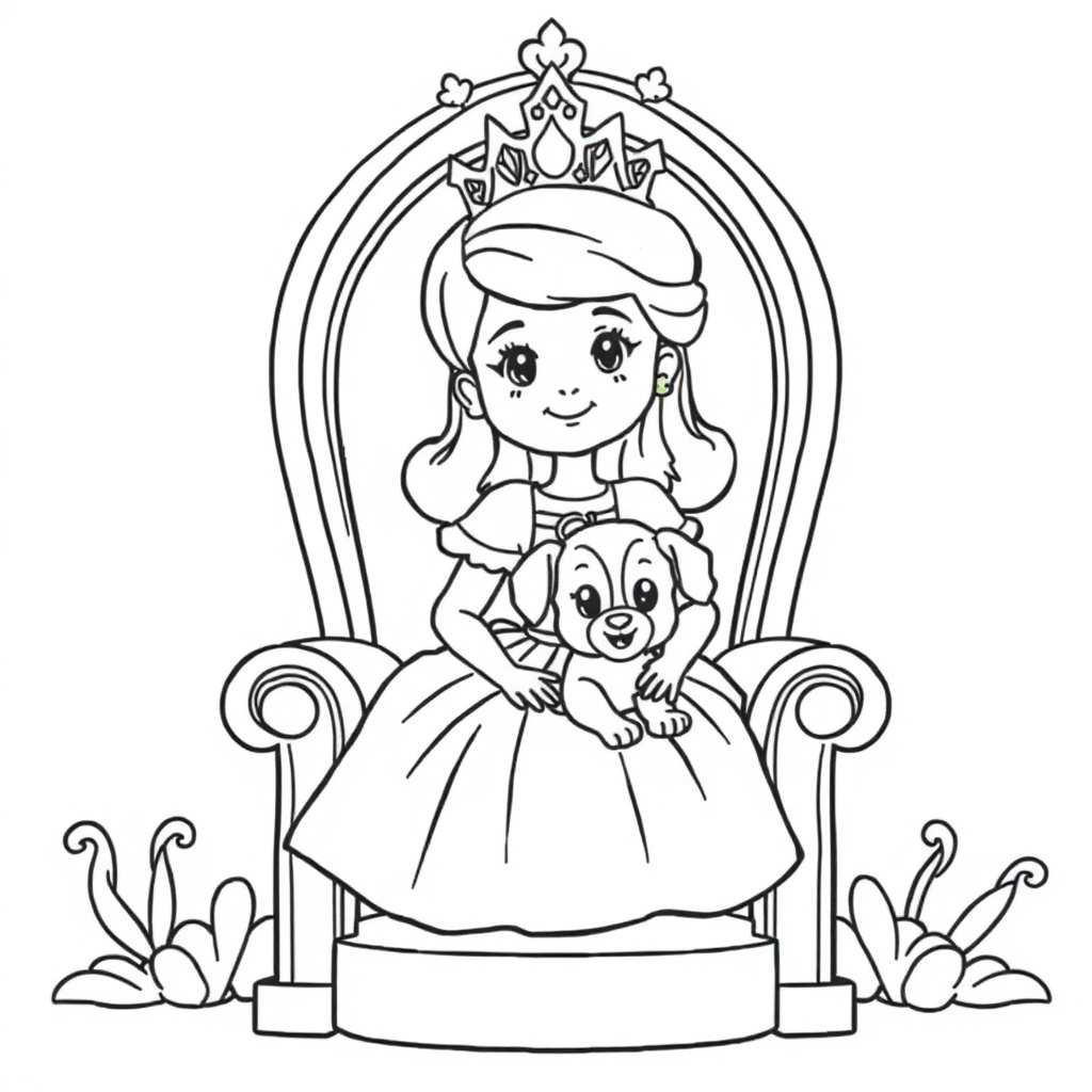 princess coloring page 8