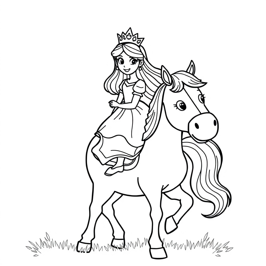 princess coloring page 5
