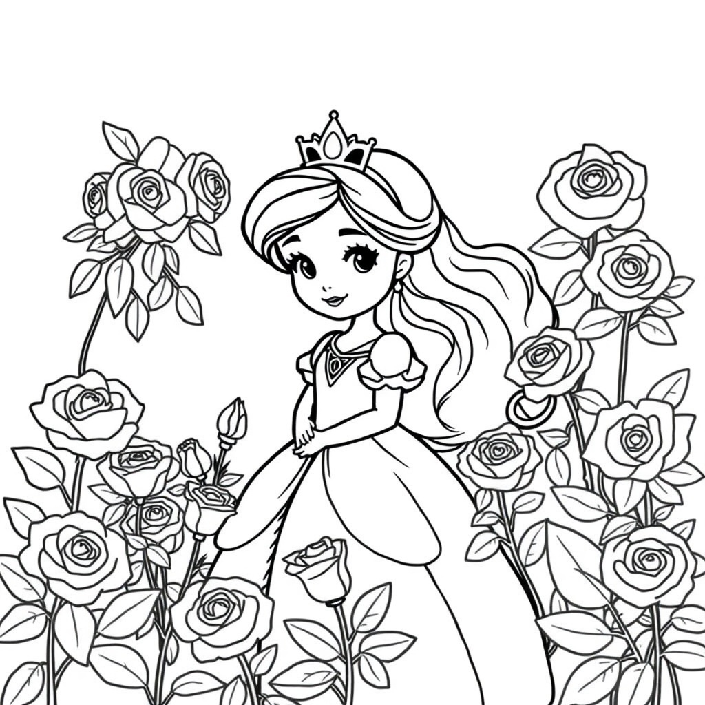 princess coloring page 6