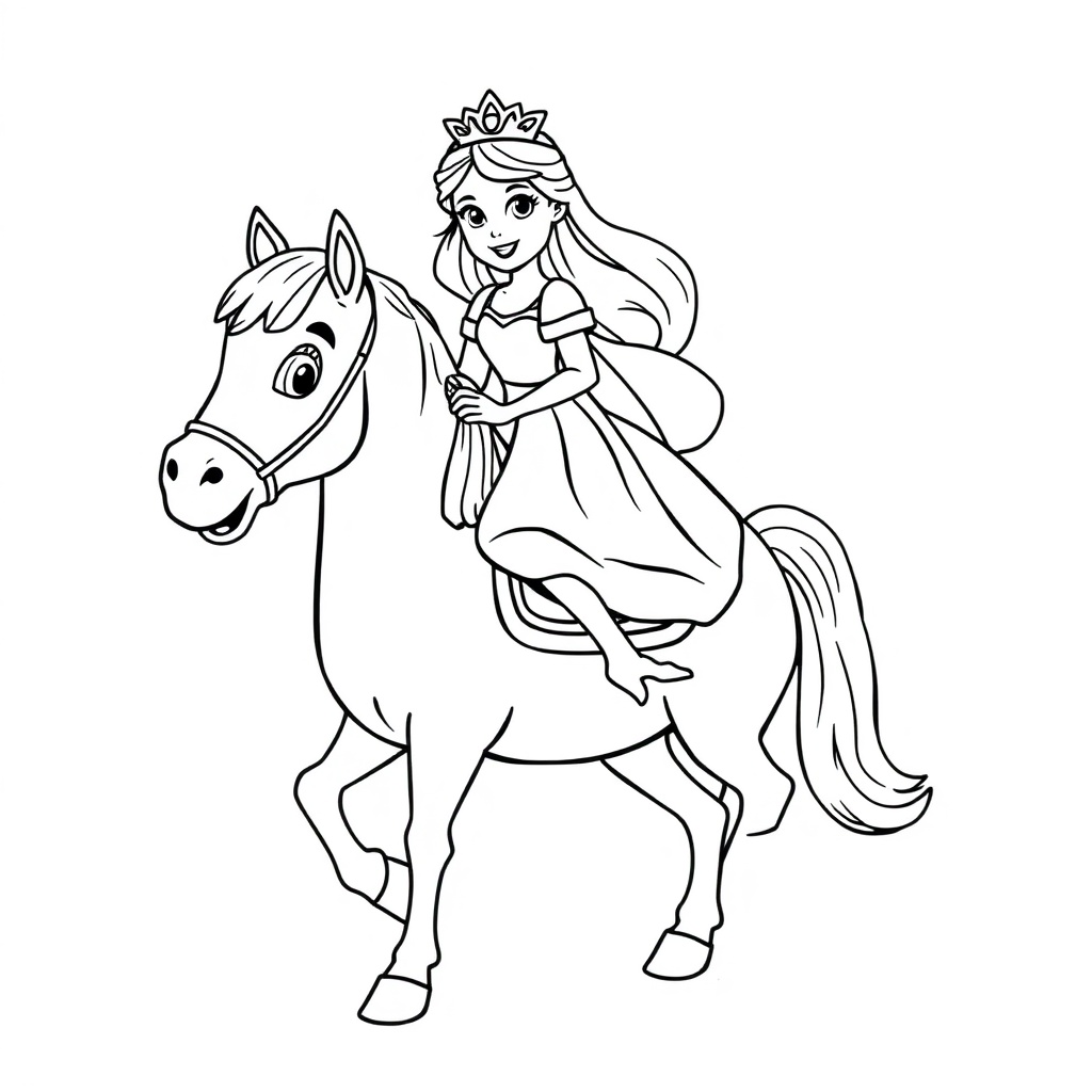 princess coloring page 5