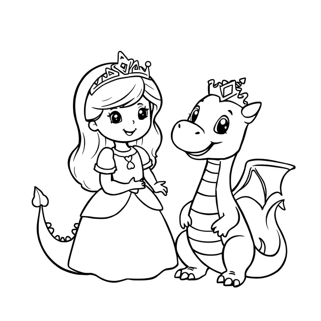 princess coloring page 7