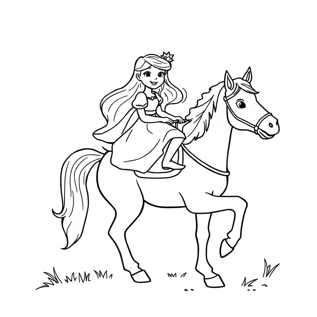 princess coloring page 5