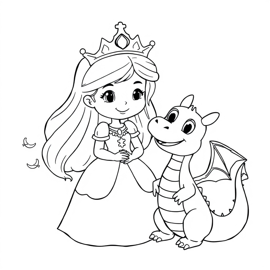 princess coloring page 7