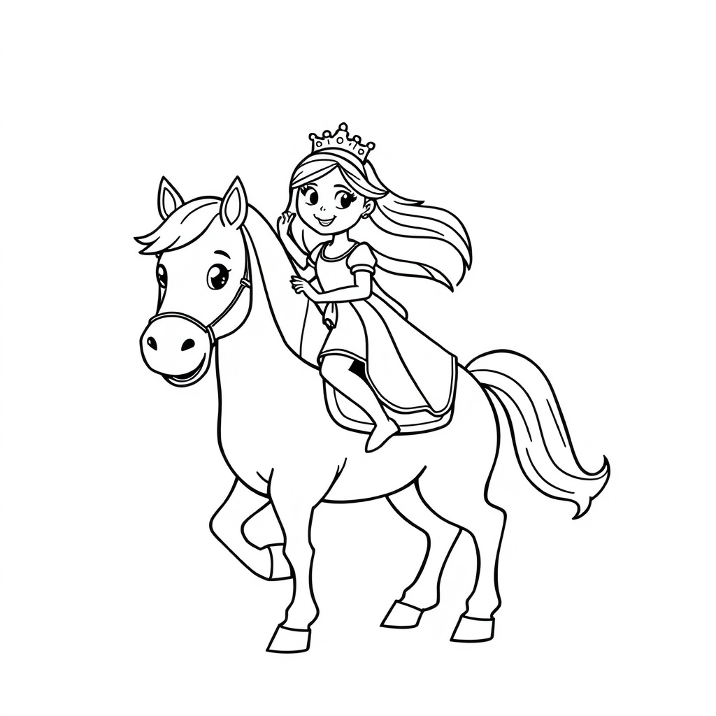 princess coloring page 5