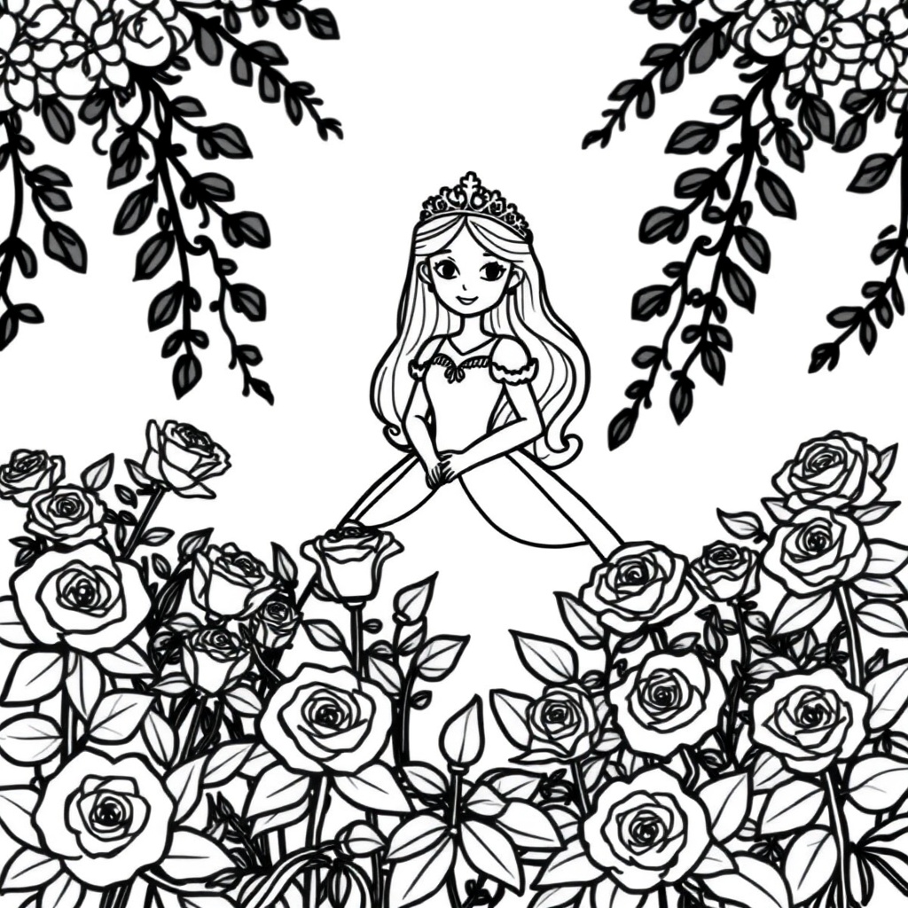 princess coloring page 6