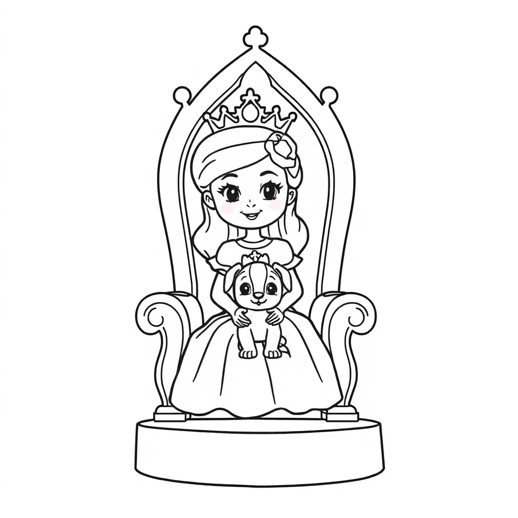 princess coloring page 8
