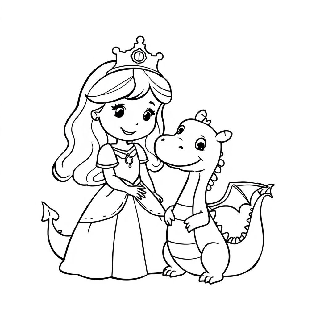 princess coloring page 7