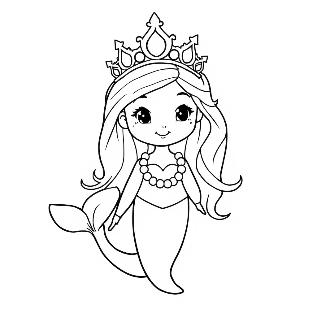 mermaid coloring page 5