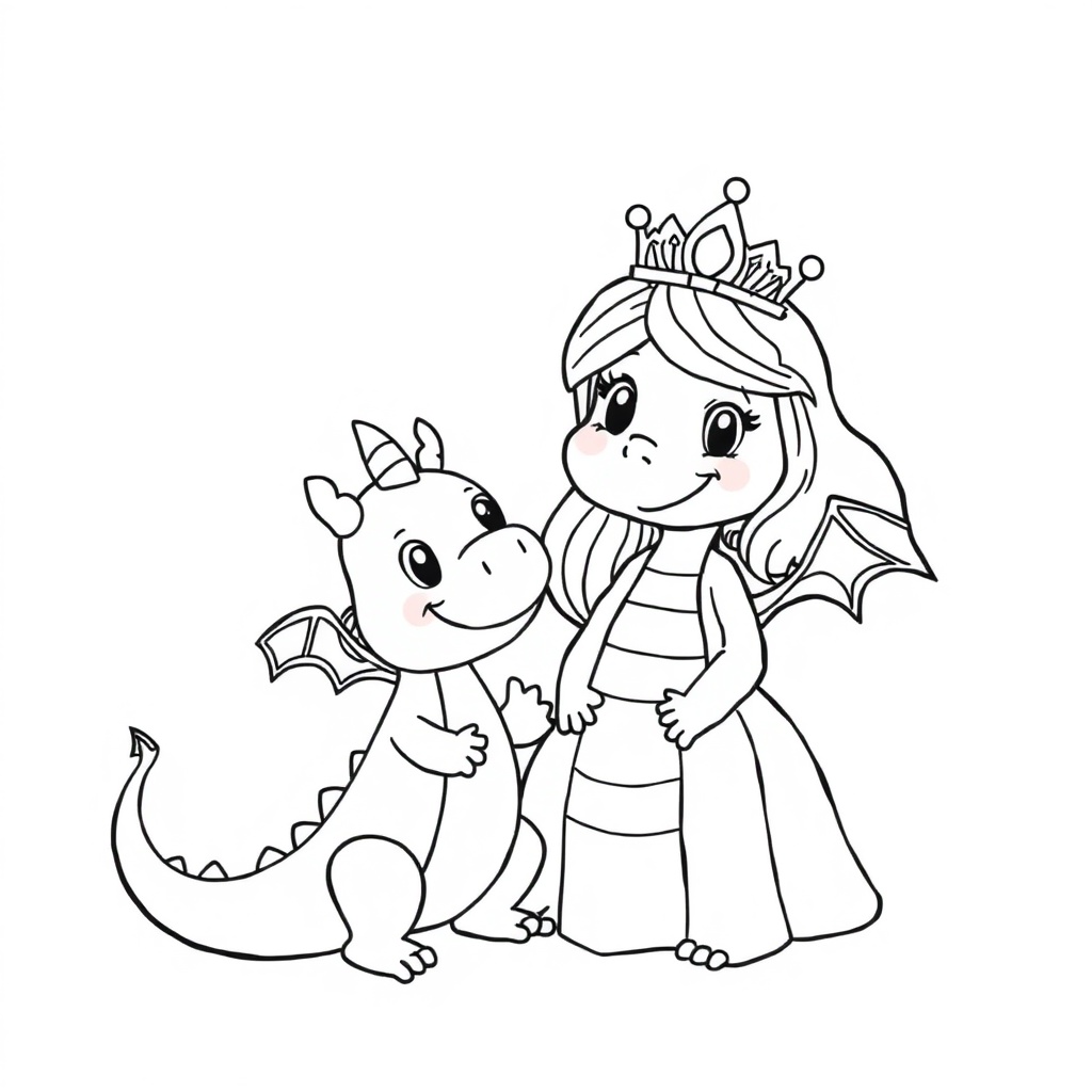 princess coloring page 7