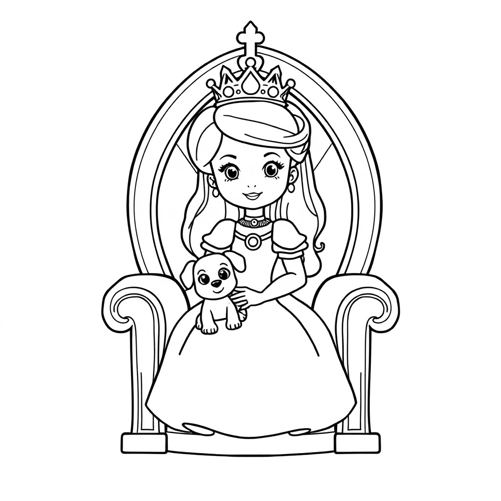 princess coloring page 8