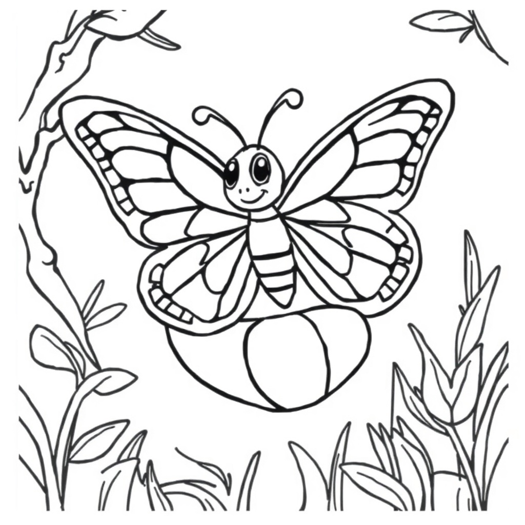butterfly coloring page 5