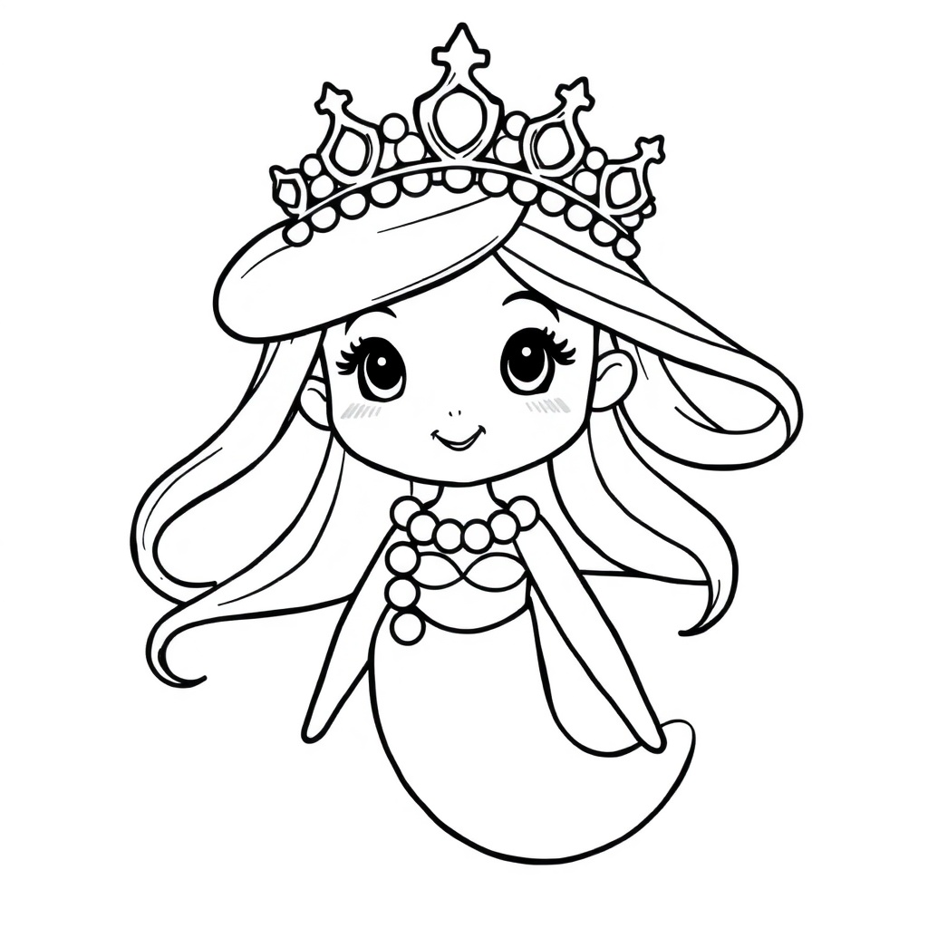 mermaid coloring page 5