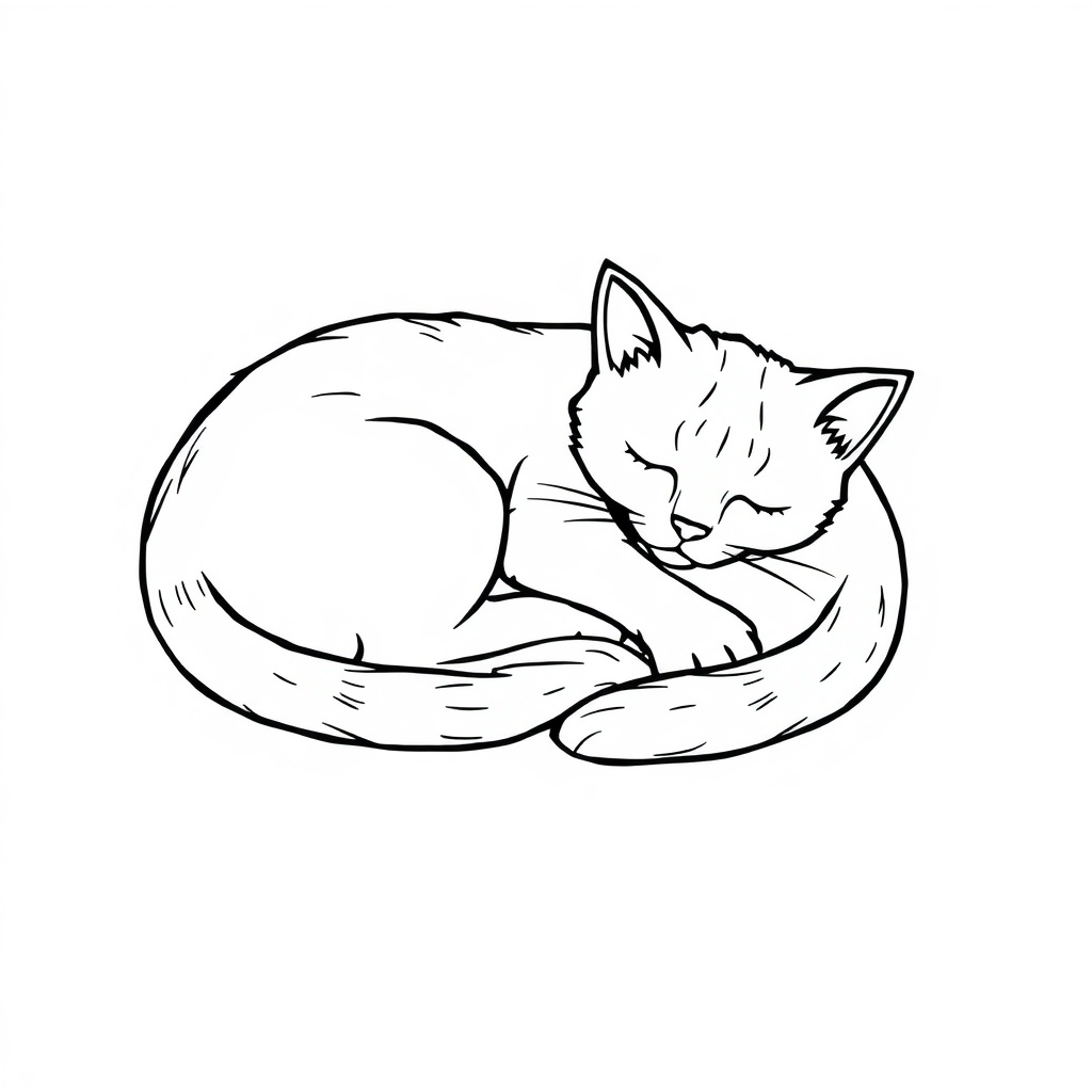 cat coloring page 5