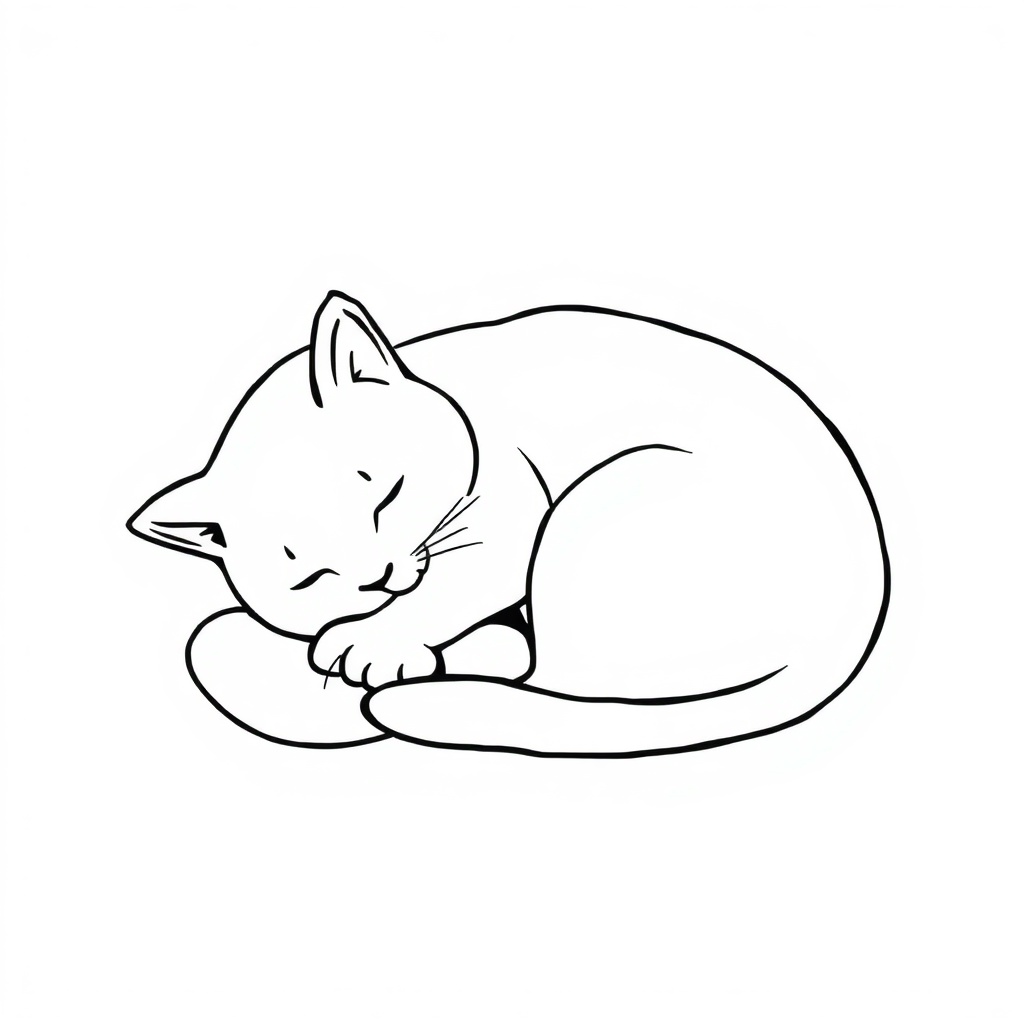 cat coloring page 5