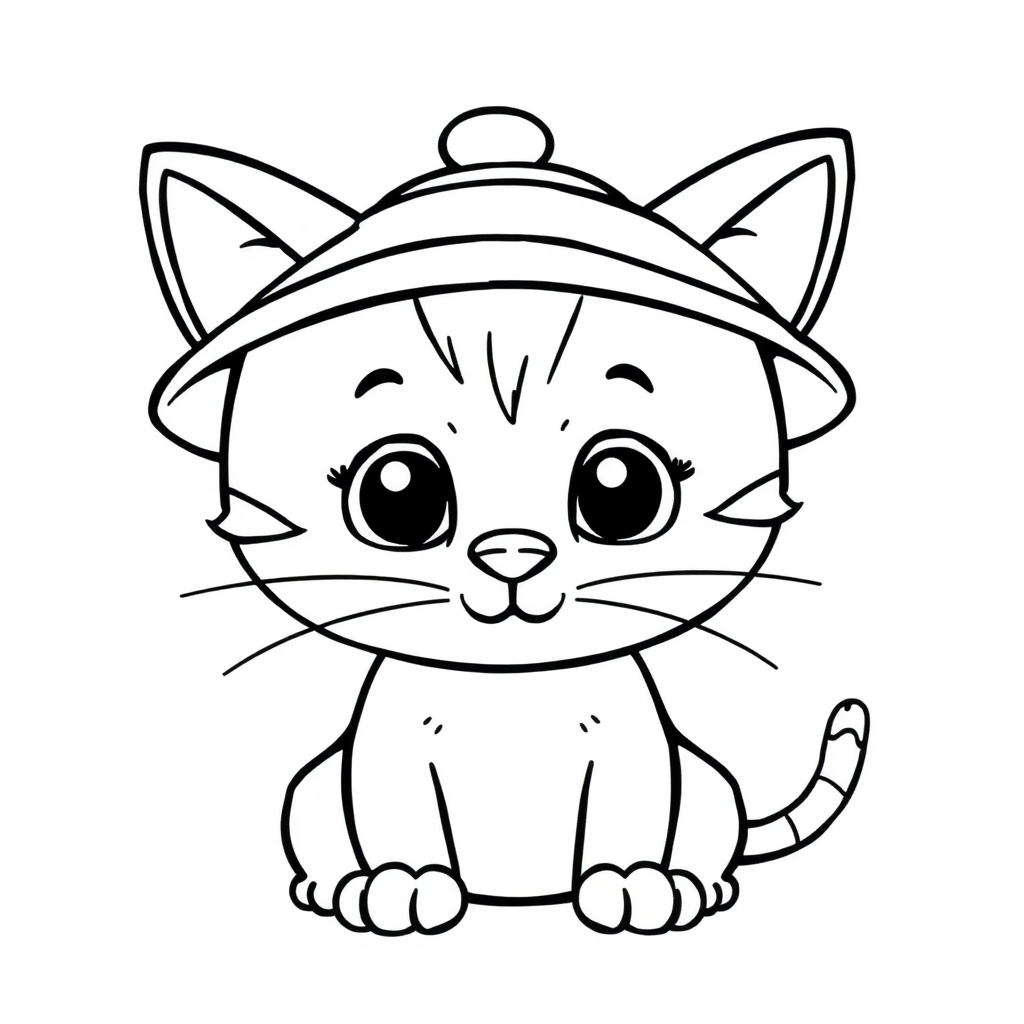 cat coloring page 7