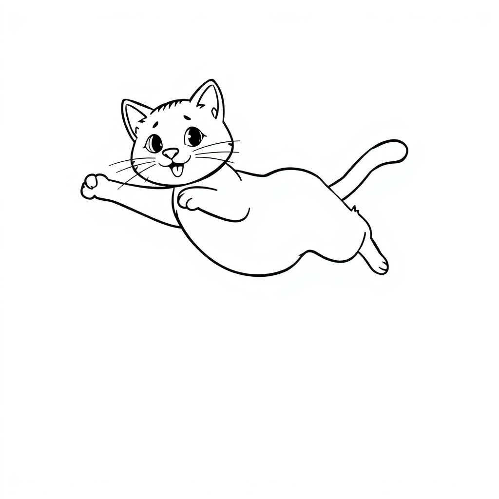 cat coloring page 6