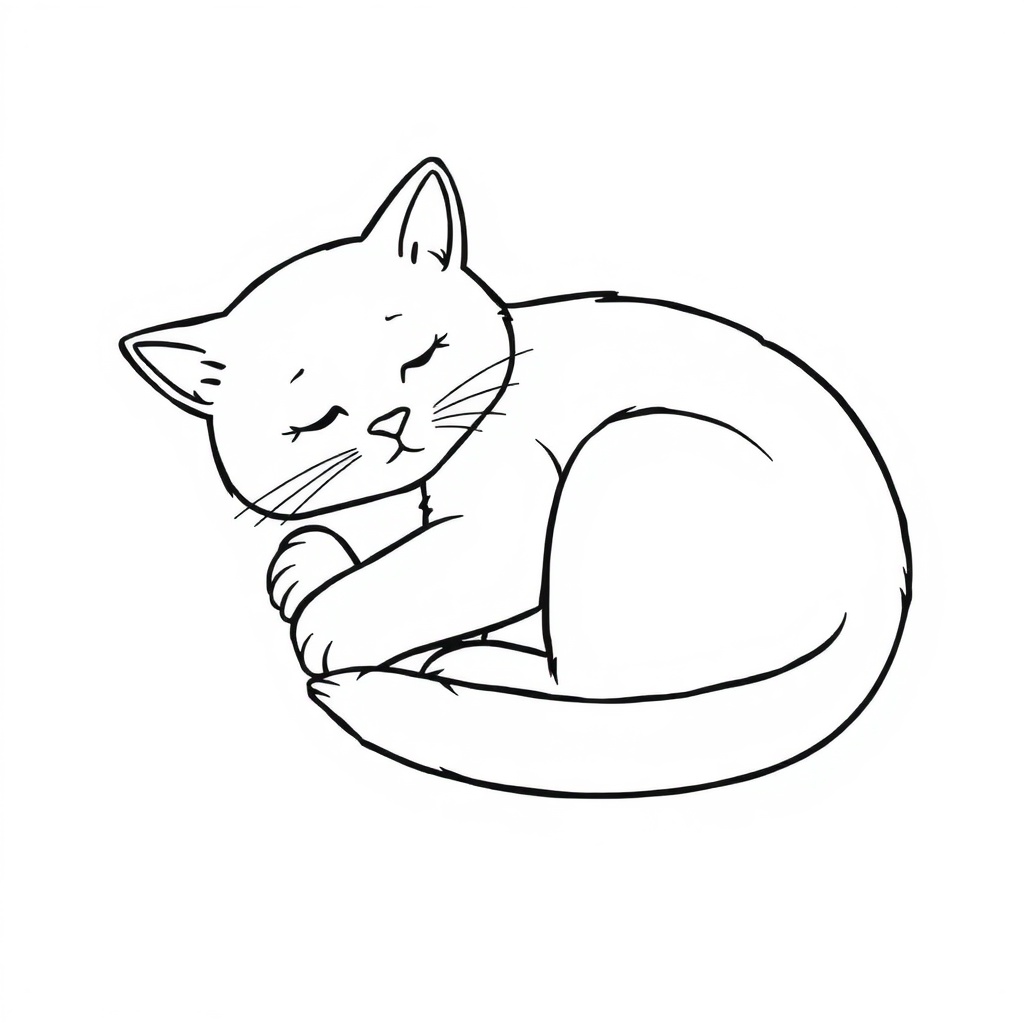 cat coloring page 5