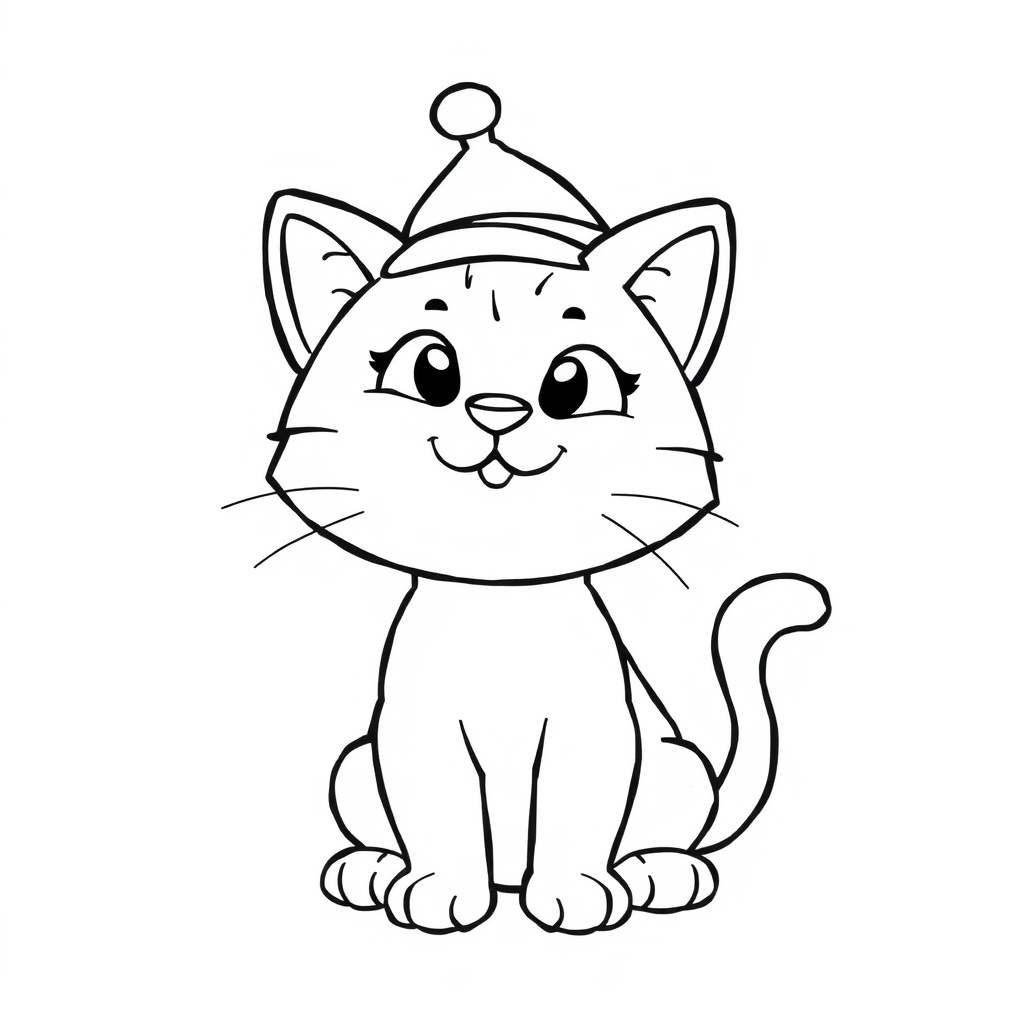 cat coloring page 7