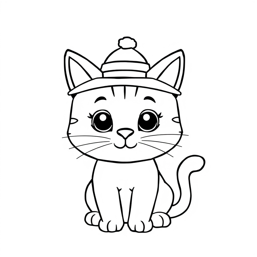 cat coloring page 7