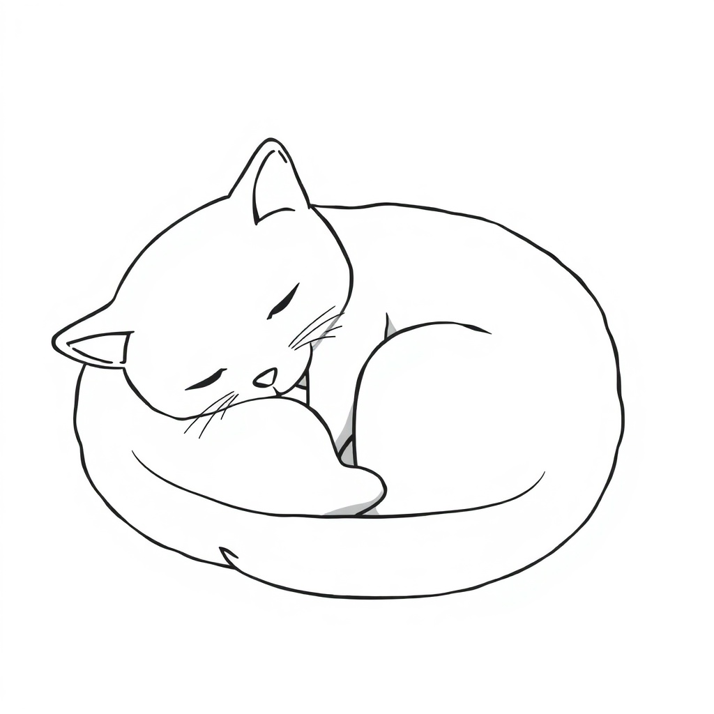 cat coloring page 5