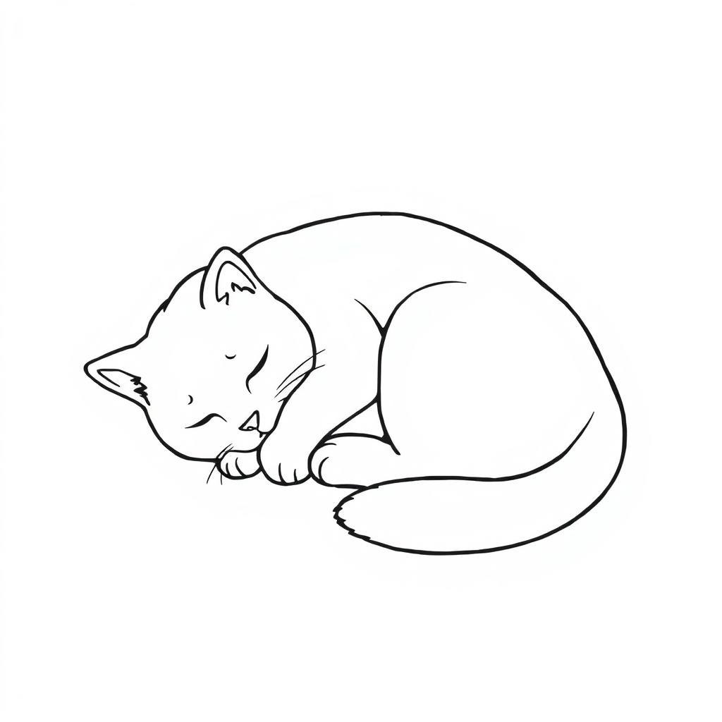 cat coloring page 5