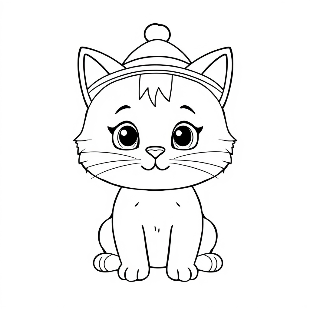 cat coloring page 7