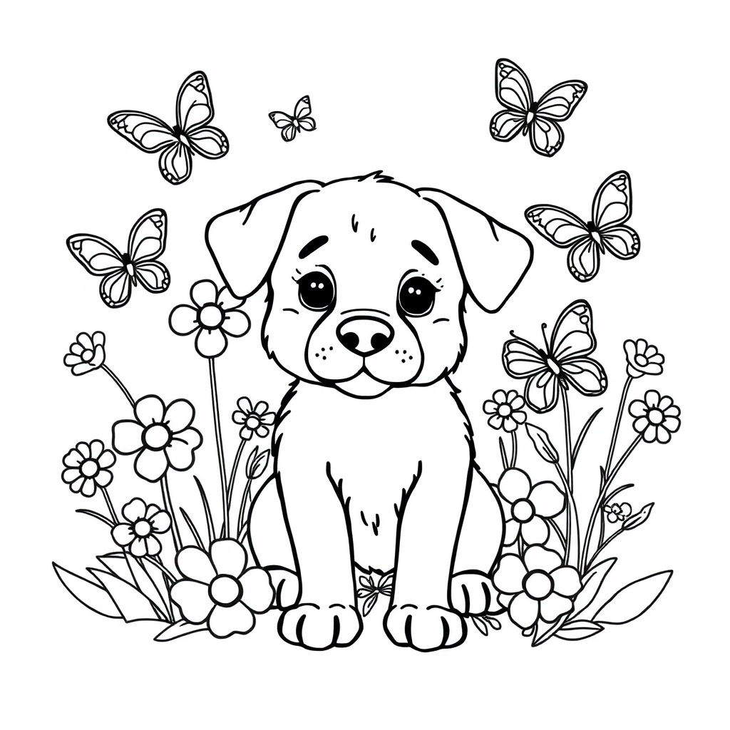 dog coloring page 8