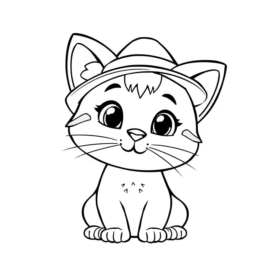 cat coloring page 7