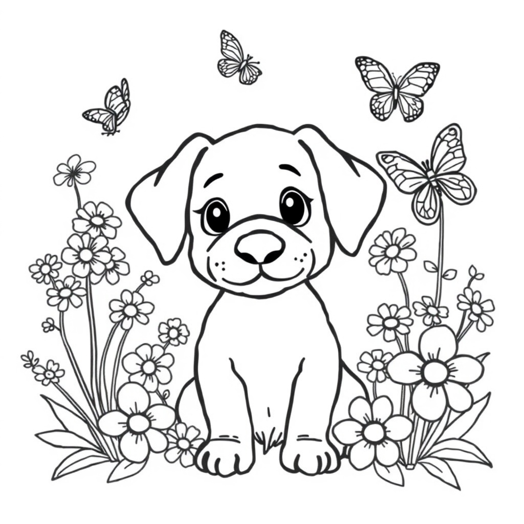 dog coloring page 8