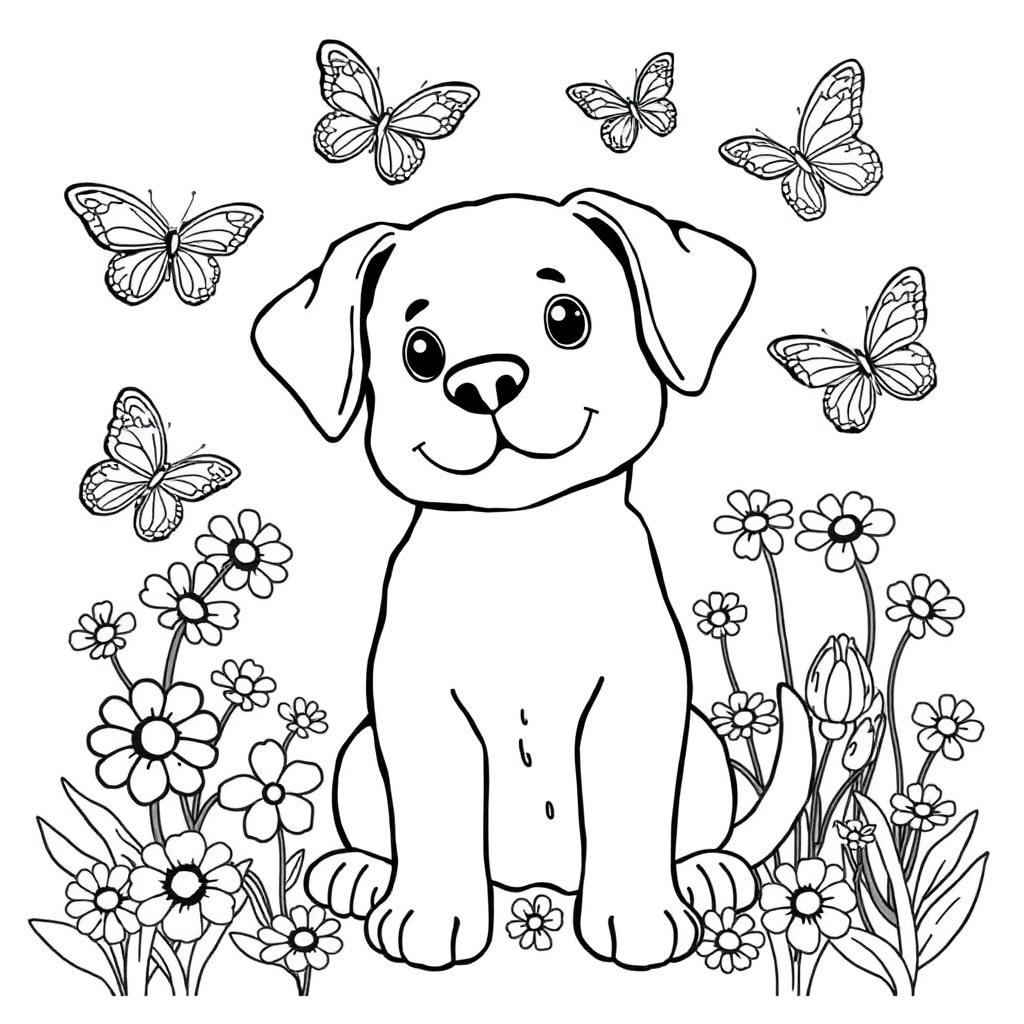 dog coloring page 8